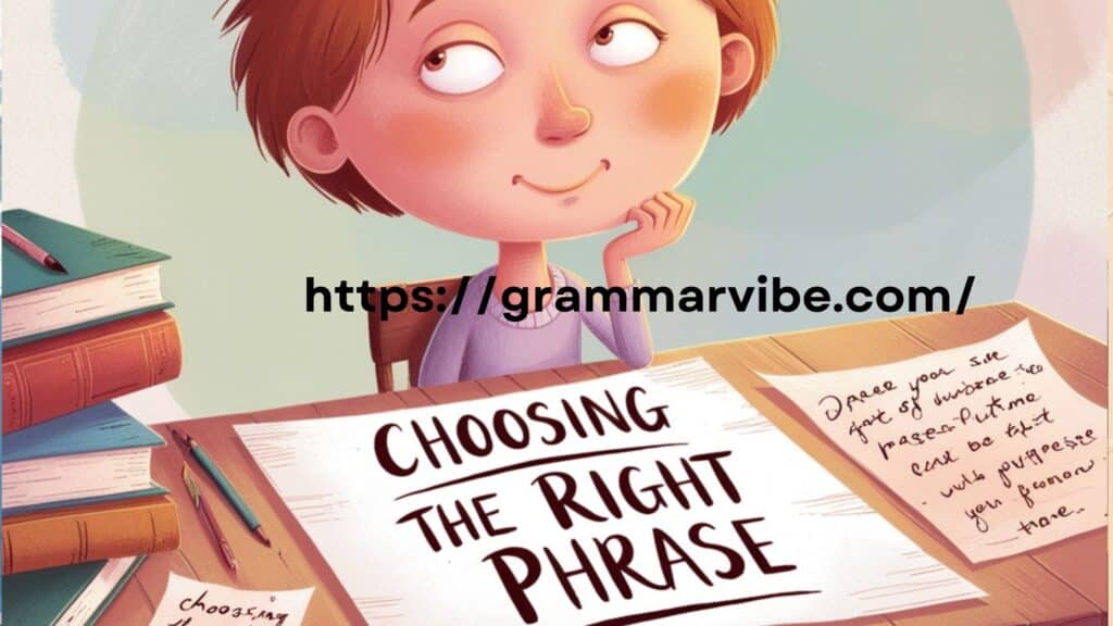 Choosing the Right Phrase