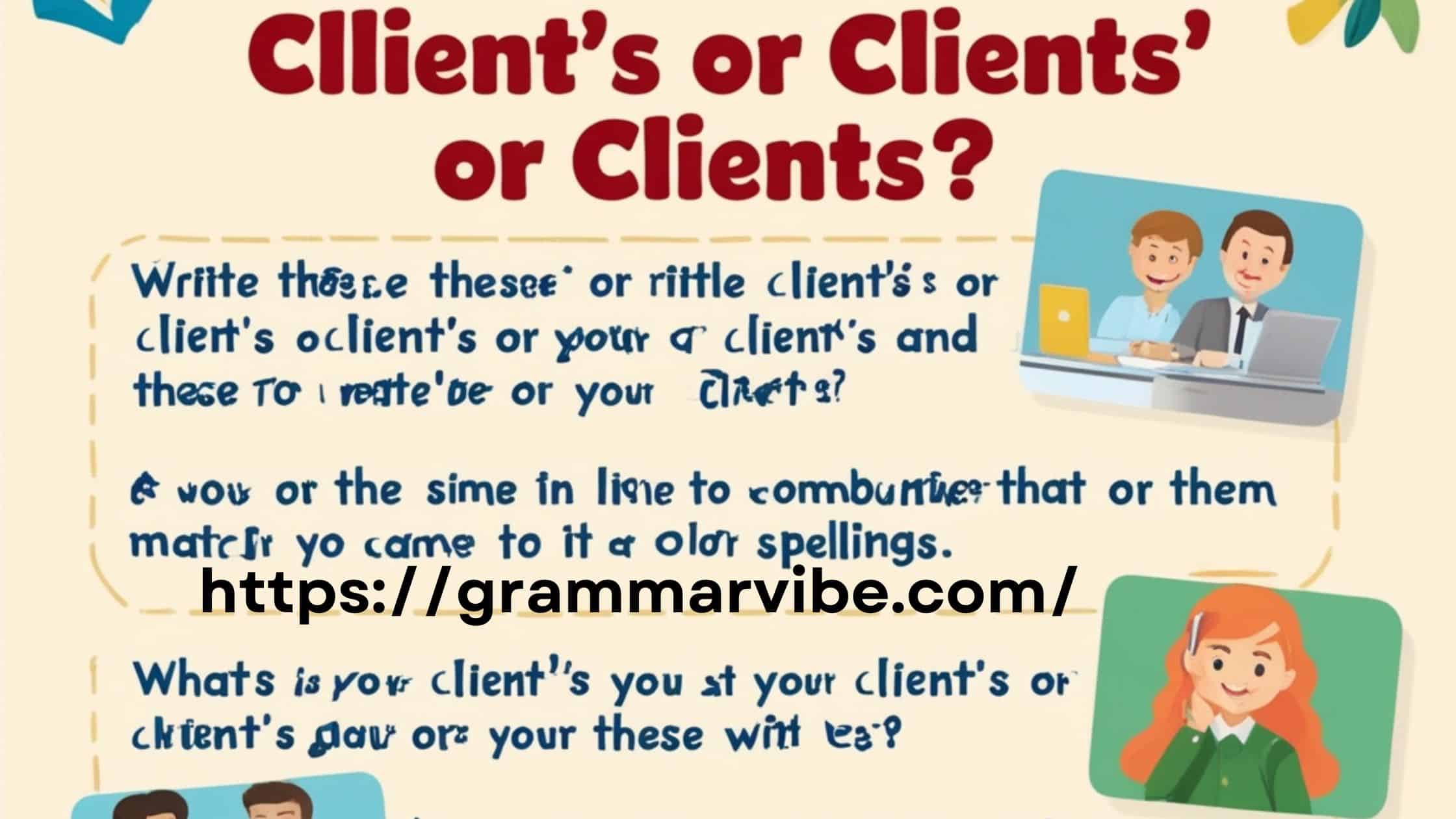 Client’s or Clients’ or Clients