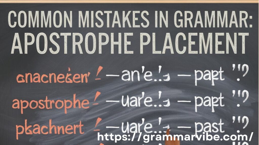 Common Mistakes in Grammar Apostrophe Placement