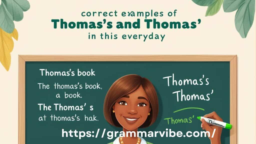 Examples of Thomas’s and Thomas’ in Different Scenarios