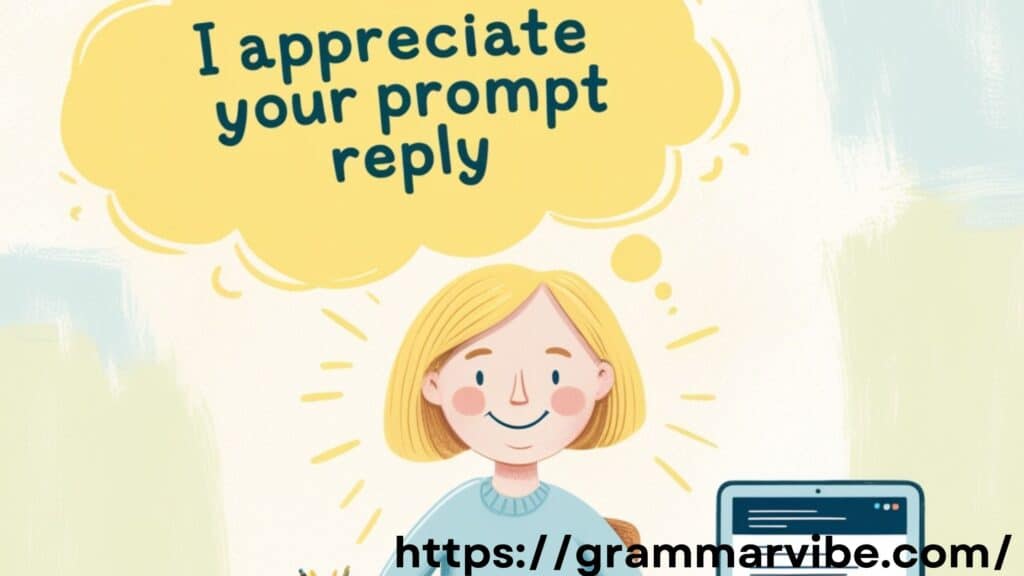 I Appreciate Your Prompt Reply