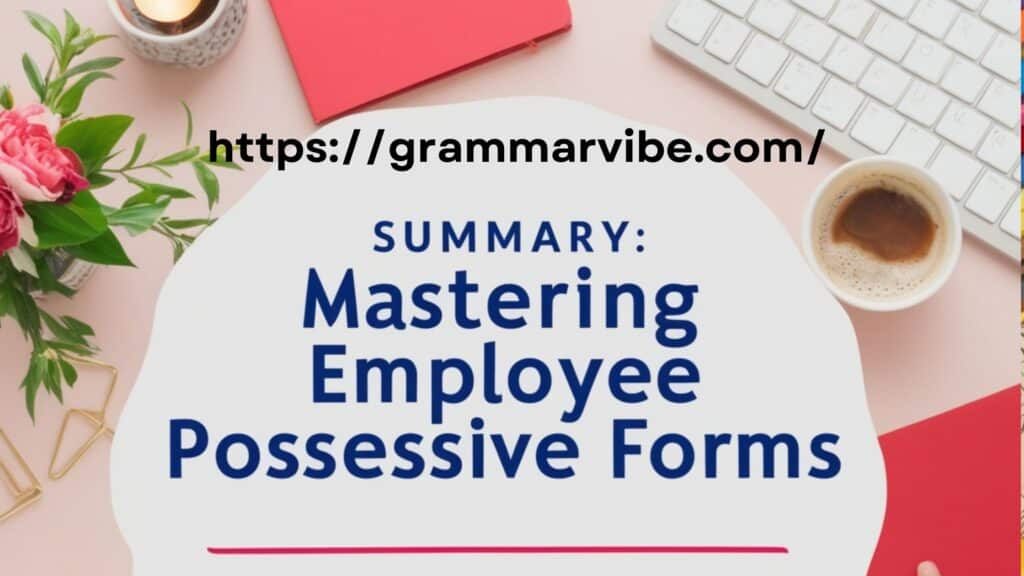 Summary: Mastering Employee Possessive Forms