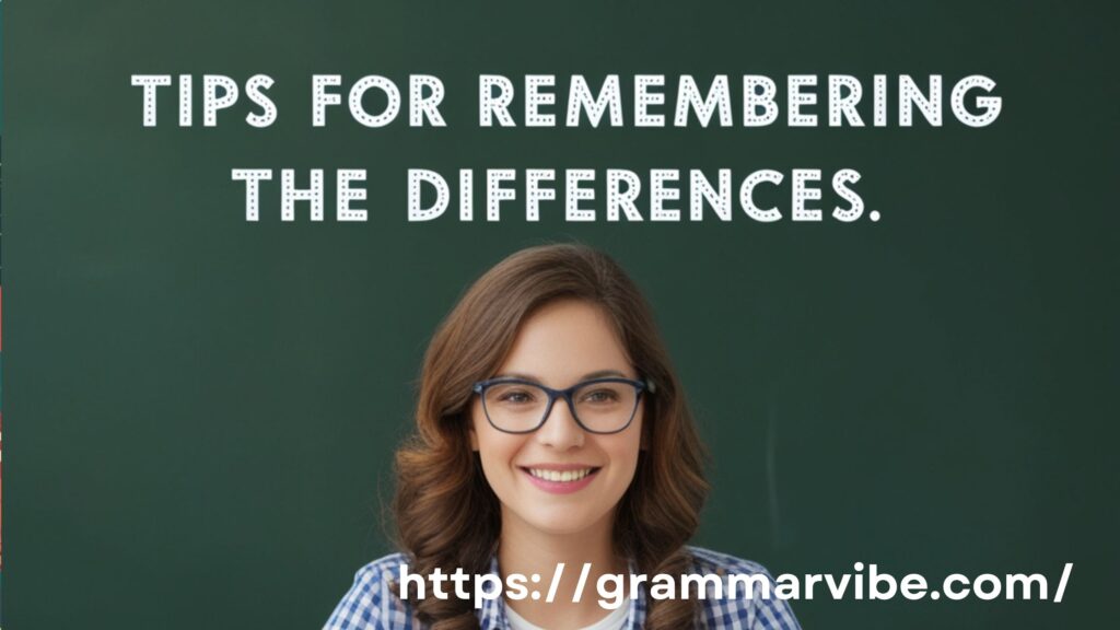 Tips for Remembering the Differences