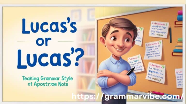 Lucas’s or Lucas’?