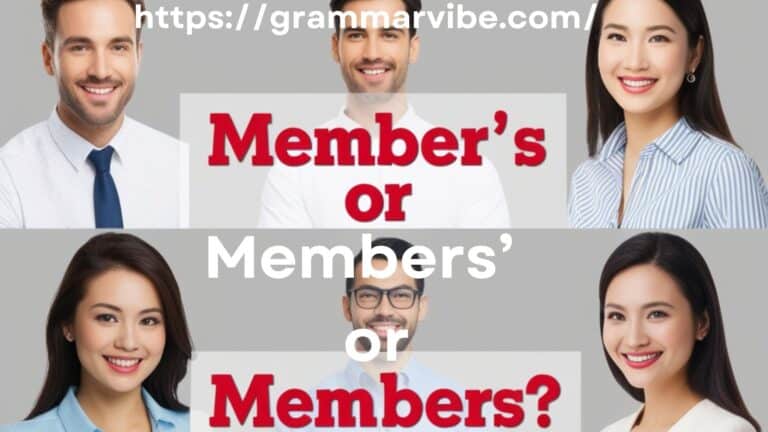 Member’s or Members’ or Members?