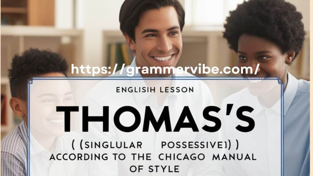 Thomas’s (Singular Possessive) According to the Chicago Manual of Style