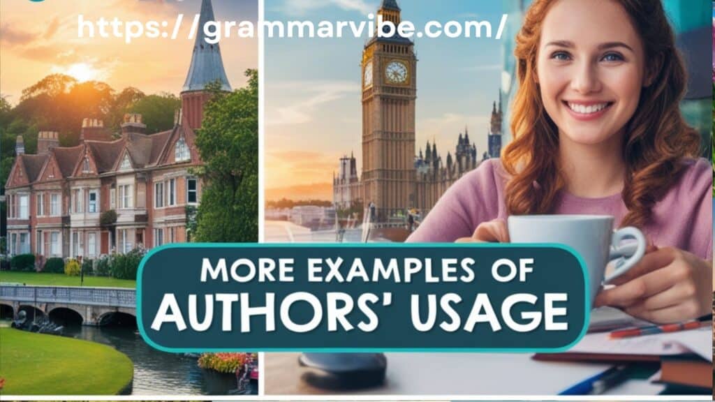 More Examples of Authors’ Usage