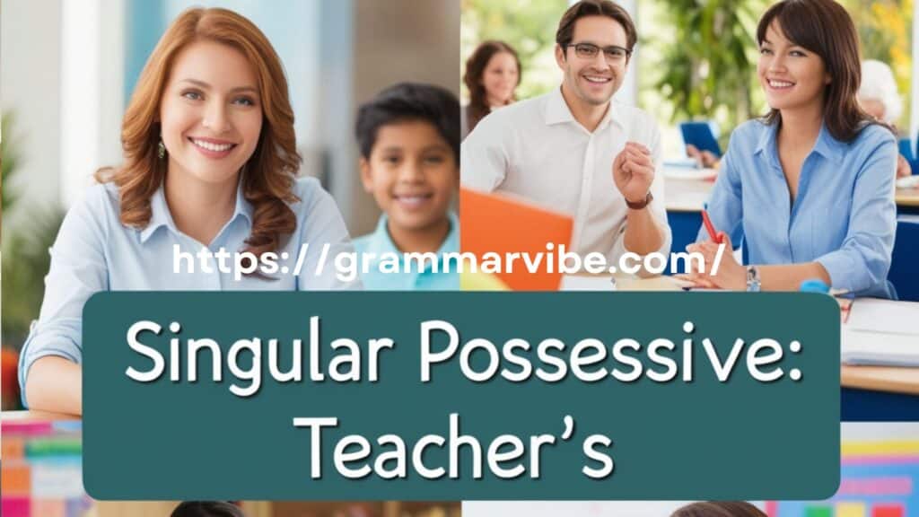 Singular Possessive: Teacher's