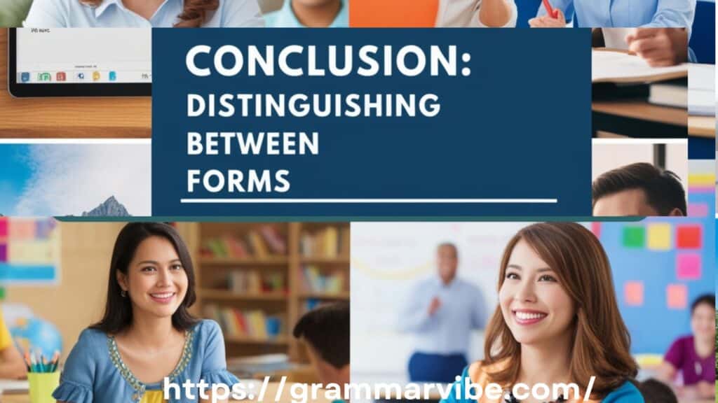 Conclusion: Distinguishing Between Forms