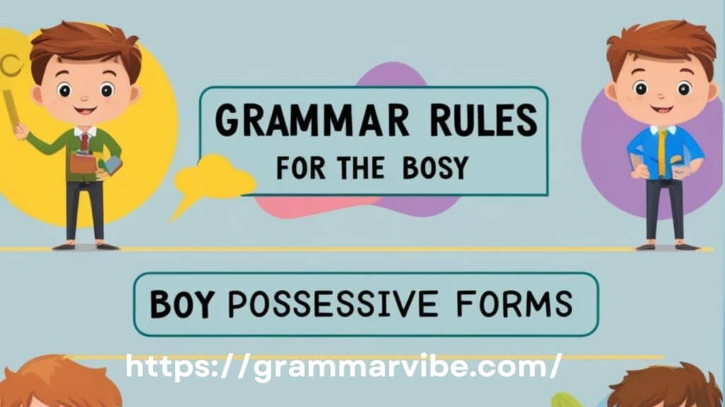 Grammar Rules for Boy Possessive Forms