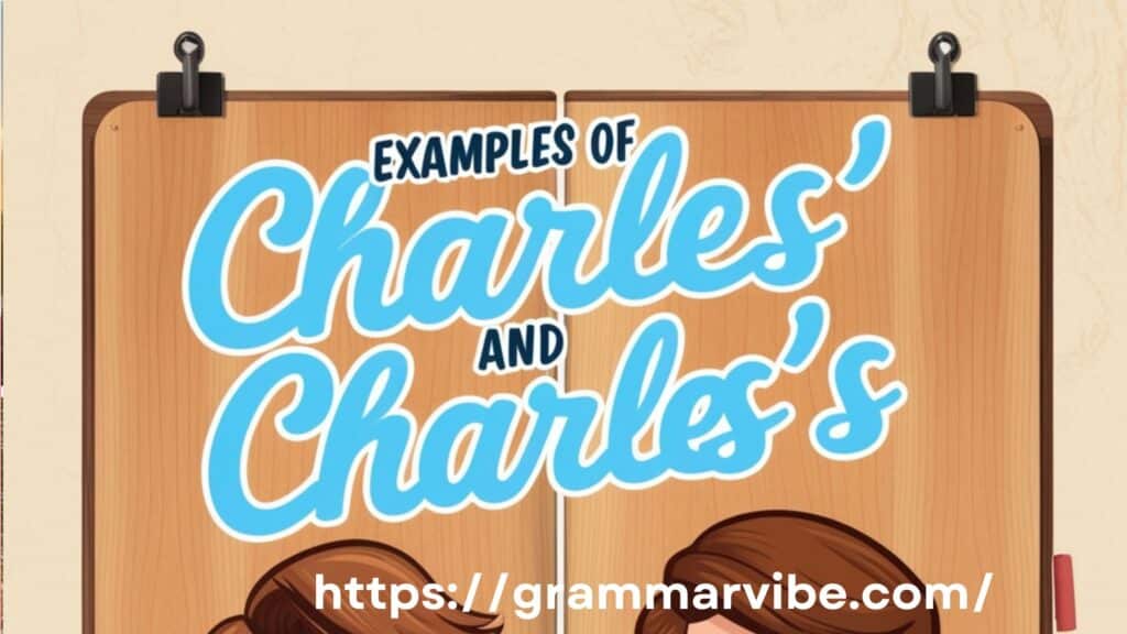 Examples of Charles’ and Charles’s