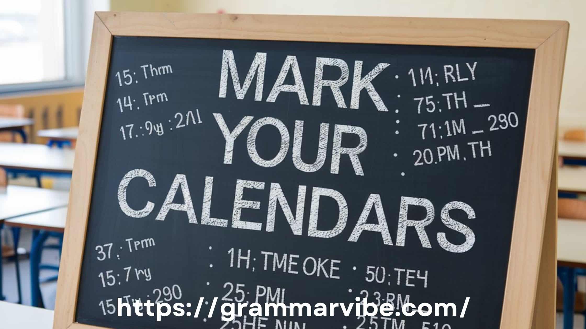 Other Ways to Say “Mark Your Calendars”