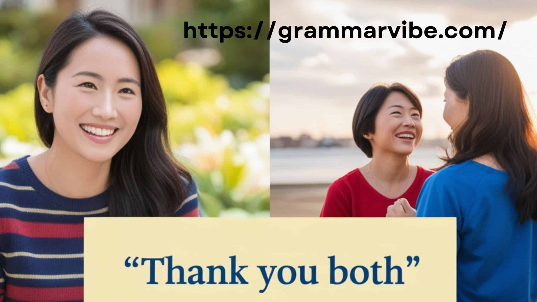 Other Ways to Say “Thank You Both”