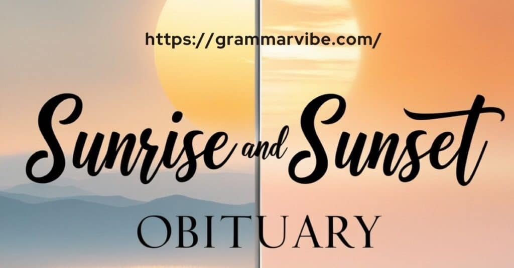 15 Other Ways to Say “Sunrise and Sunset” on Obituary