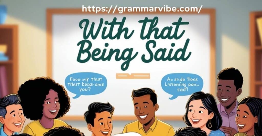 15 Other Ways to Say “With That Being Said”