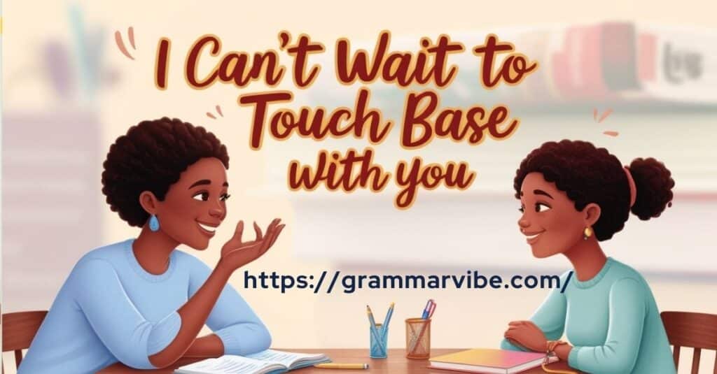 I Can’t Wait to Touch Base With You